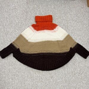 Michael Kors Multicolor Turtleneck Poncho